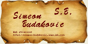 Simeon Budaković vizit kartica